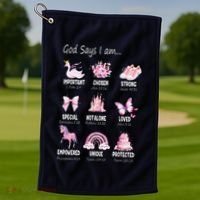God Says I Am Princess Lovers Bible Christian Golf Towel thumb 1