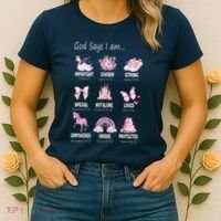 God Says I Am Princess Lovers Bible Christian Women's T-Shirt thumb 2