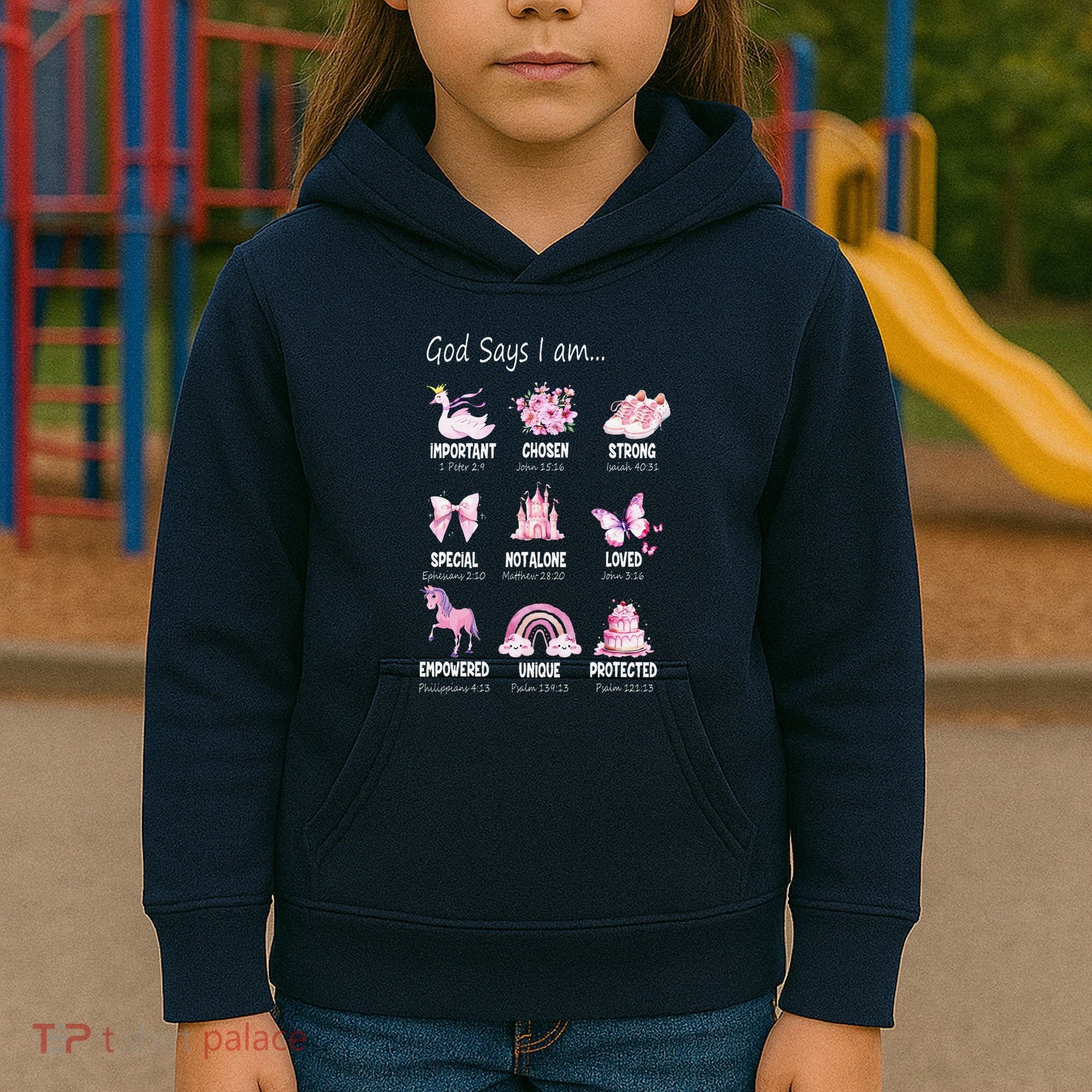 God Says I Am Princess Lovers Bible Christian Kids Hoodie