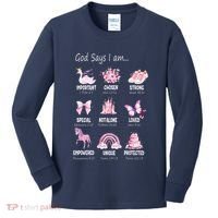 God Says I Am Princess Lovers Bible Christian Kids Long Sleeve Shirt thumb 0