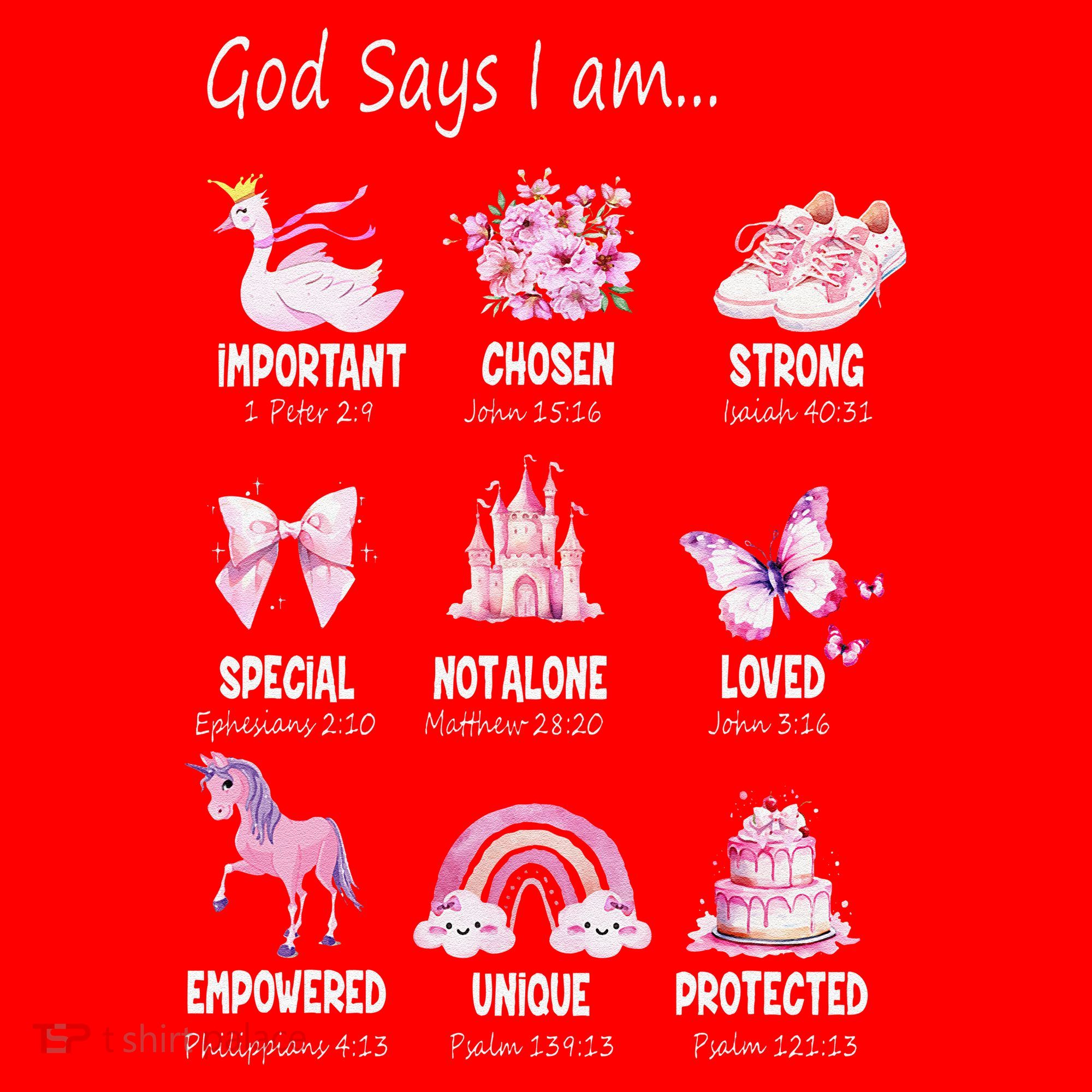 God Says I Am Princess Lovers Bible Christian Santa Hat