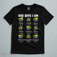 God Says I Am - Autism Awareness Christian Bible Verse T-Shirt thumb 5