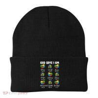 God Says I Am - Autism Awareness Christian Bible Verse Beanie thumb 0