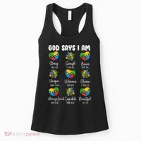 God Says I Am - Autism Awareness Christian Bible Verse Women's Tank Top thumb 0