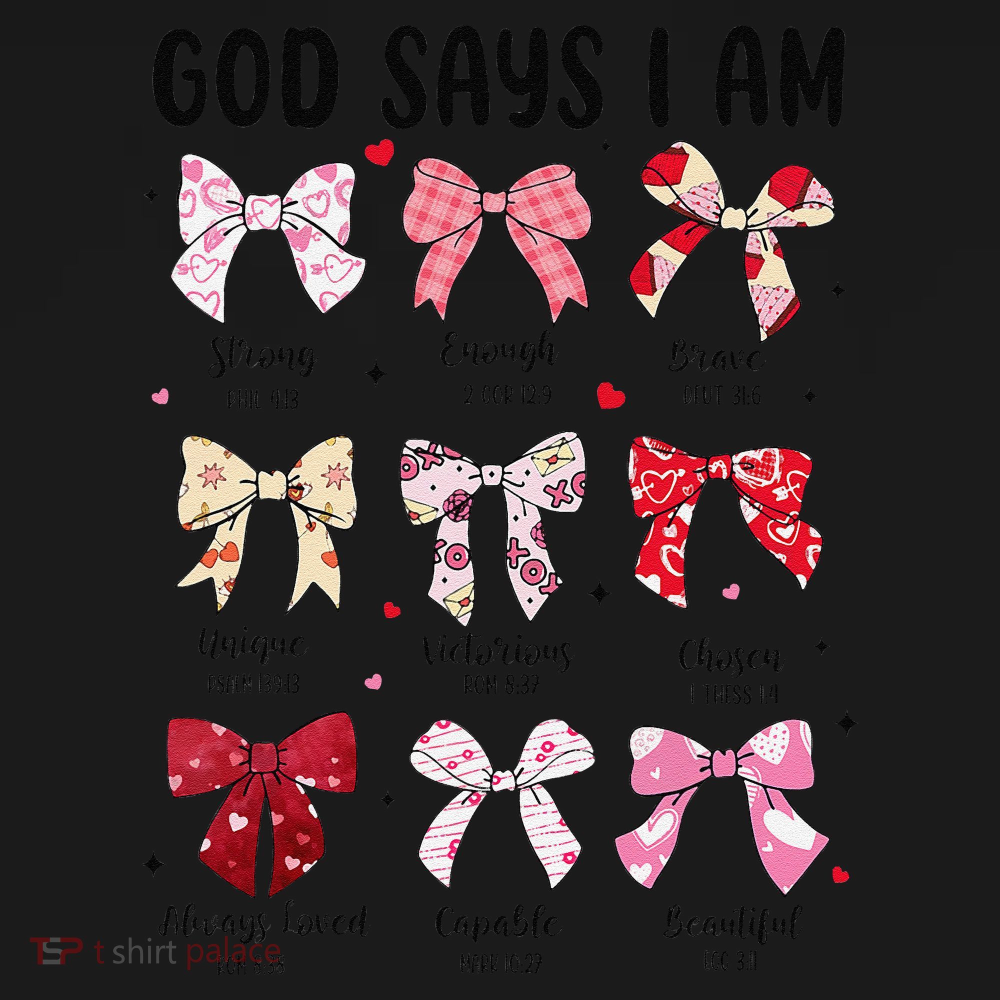 God Says I Am Coquette Bow Valentines Day Christian Women Women's Tank Top