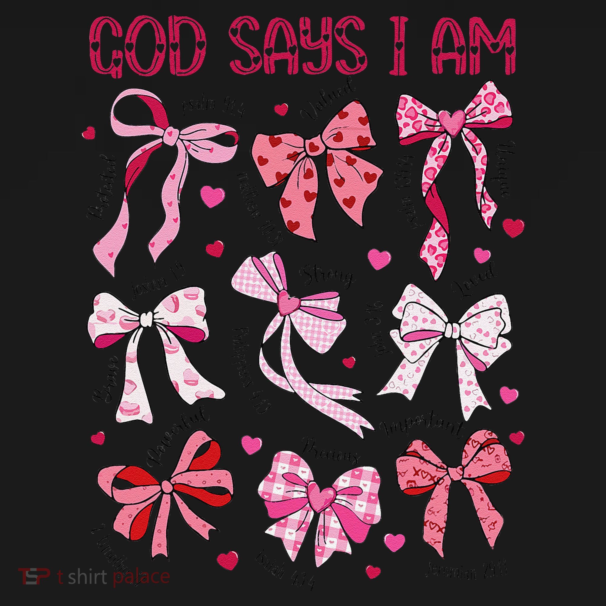 God Says I Am Coquette Bow Valentines Day Christian Women Women's Hoodie