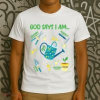 God Says I Am Gardening Lover Women Christian T-Shirt thumb 3