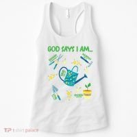 God Says I Am Gardening Lover Women Christian Women's Tank Top thumb 0