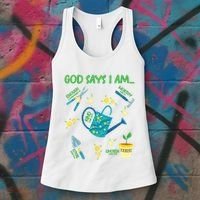 God Says I Am Gardening Lover Women Christian Women's Tank Top thumb 3