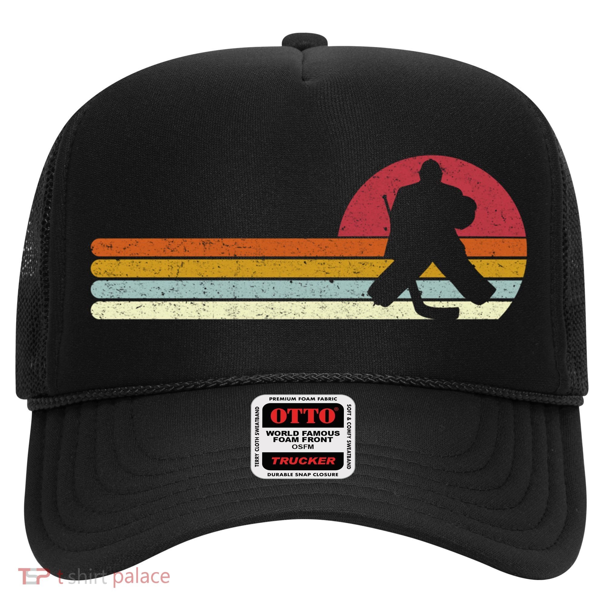 Goalie Sunset Ice Hockey Goalkeeper Gift Hat