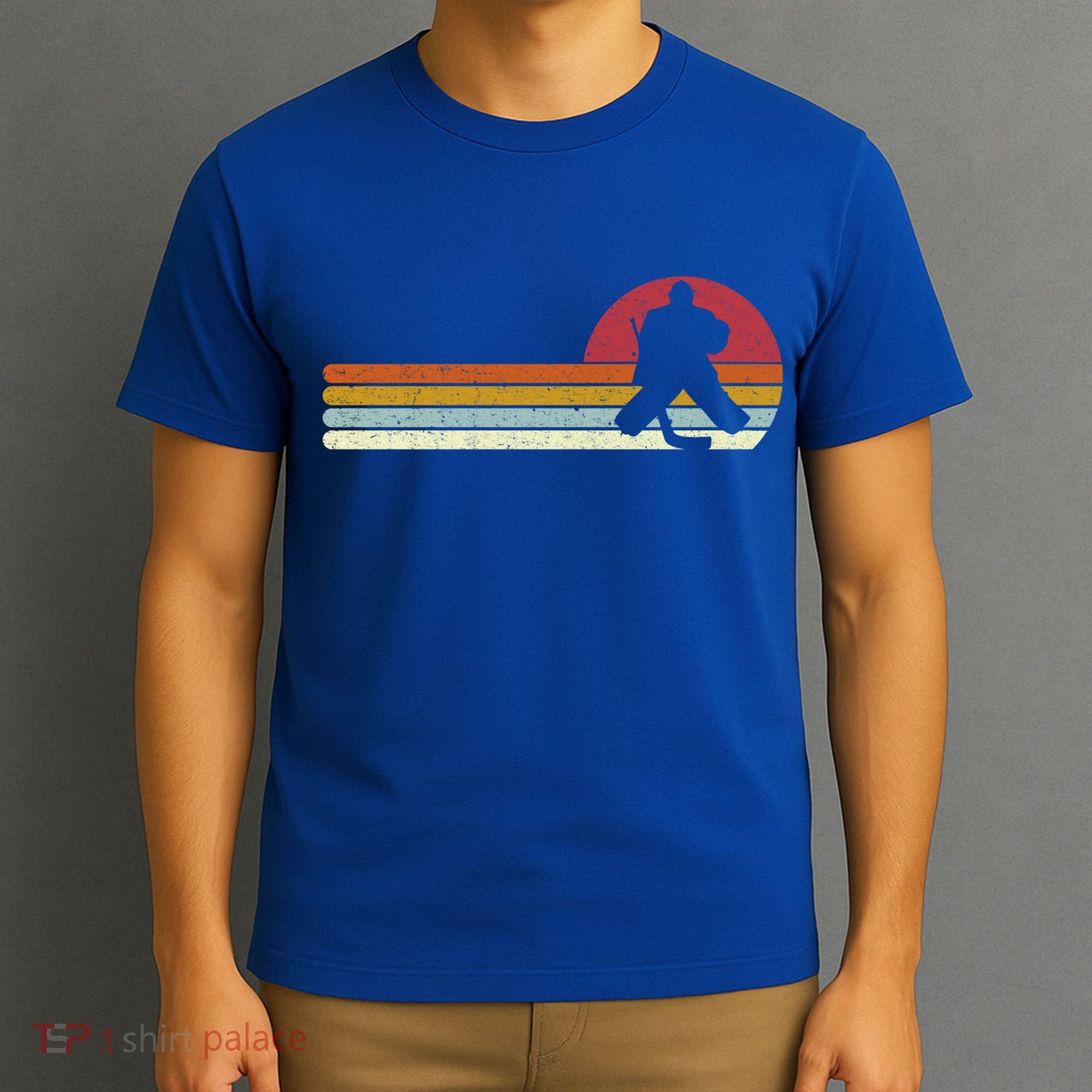 Goalie Sunset Ice Hockey Goalkeeper Gift T-Shirt