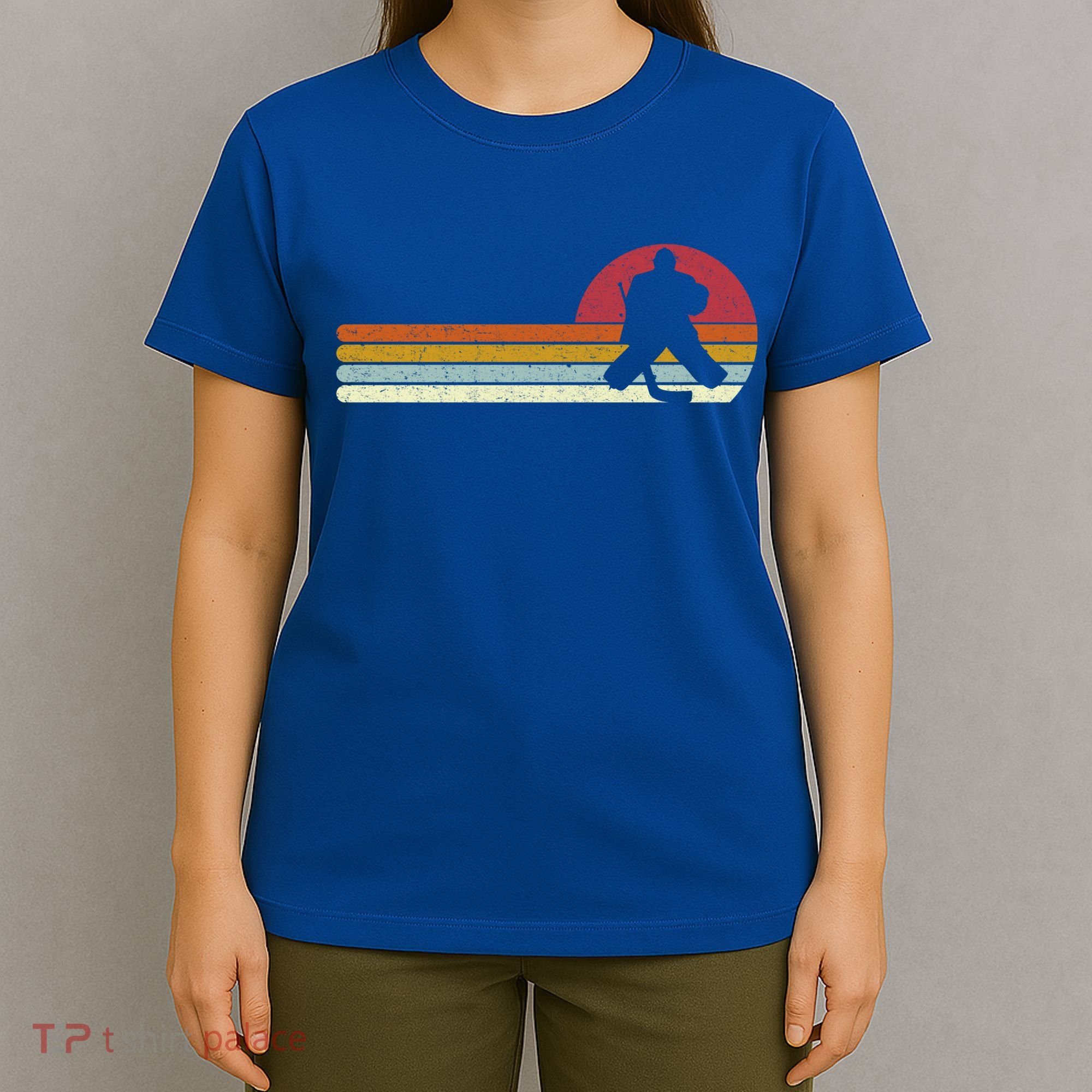 Goalie Sunset Ice Hockey Goalkeeper Gift T-Shirt