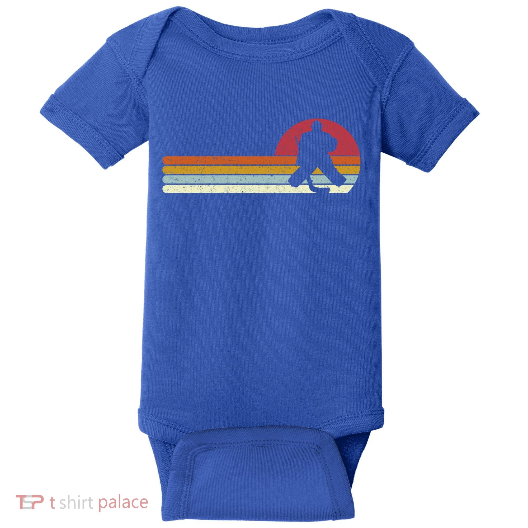 Goalie Sunset Ice Hockey Goalkeeper Gift Baby Bodysuit
