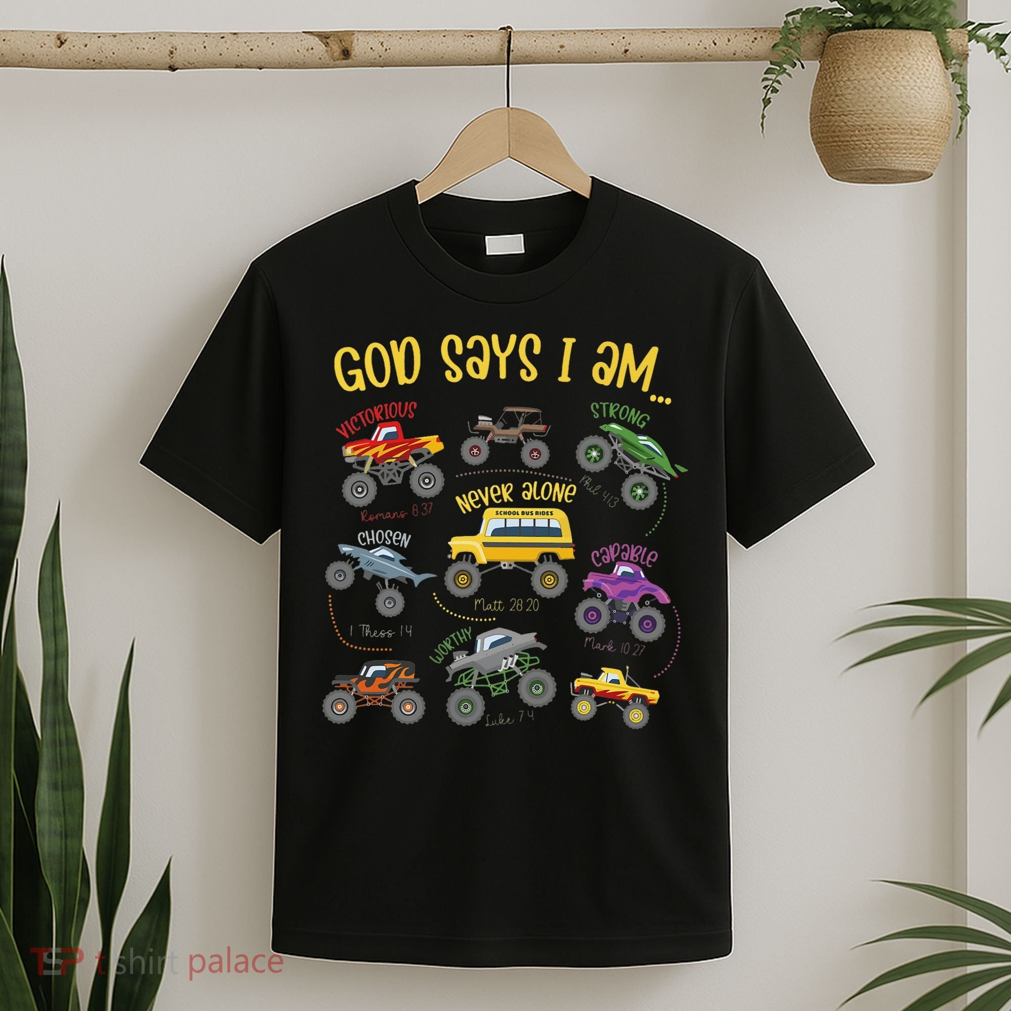 God Says I Am Construction Bible Verse Truck T-Shirt