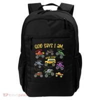 God Says I Am Construction Bible Verse Truck Backpack thumb 0