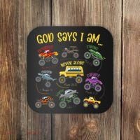 God Says I Am Construction Bible Verse Truck Coaster thumb 0