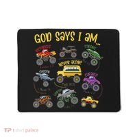God Says I Am Construction Bible Verse Truck Mousepad thumb 0