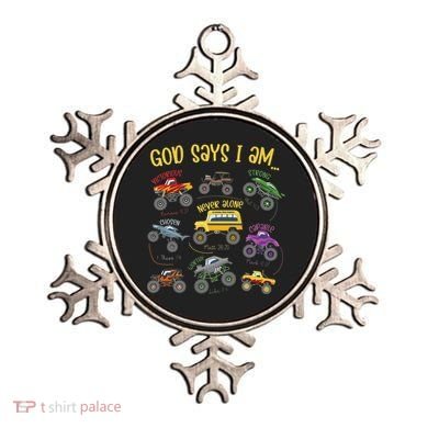 God Says I Am Construction Bible Verse Truck Ornament