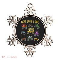 God Says I Am Construction Bible Verse Truck Ornament thumb 0