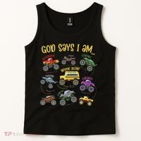 God Says I Am Construction Bible Verse Truck Tank Top thumb 2