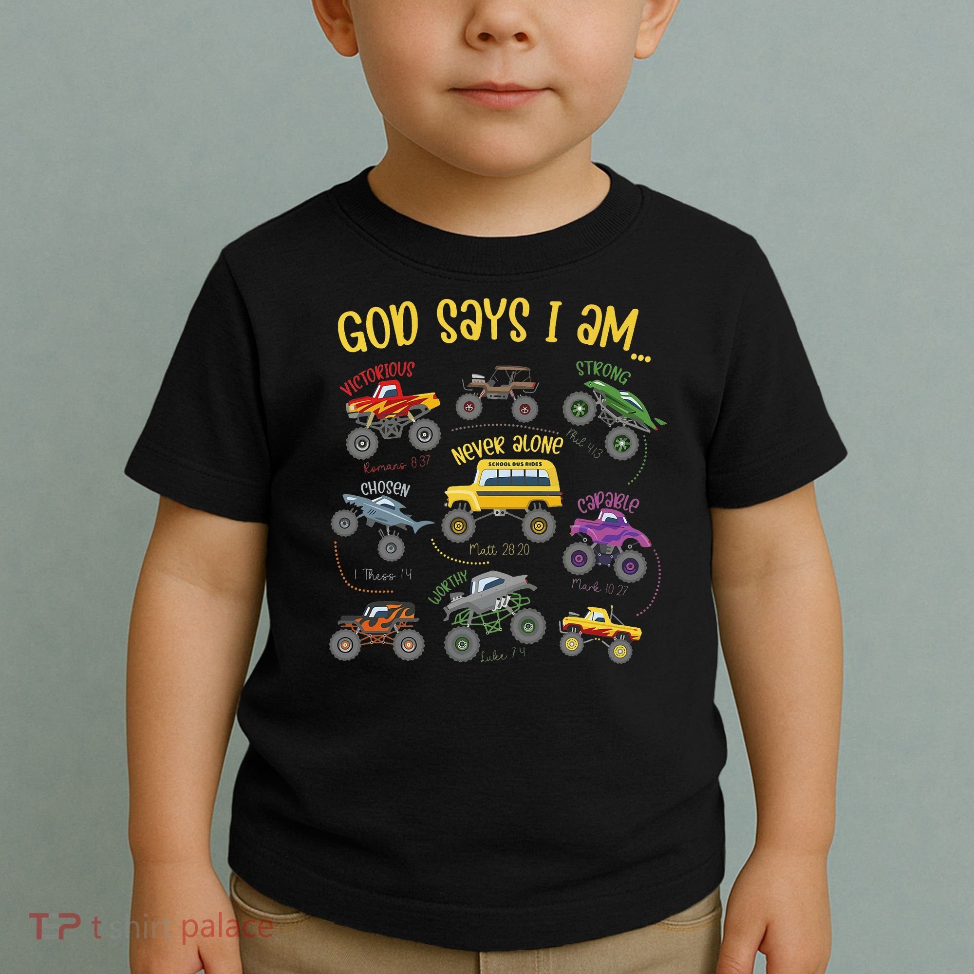 God Says I Am Construction Bible Verse Truck Toddler T-Shirt
