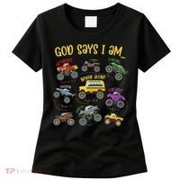 God Says I Am Construction Bible Verse Truck Women's T-Shirt thumb 0