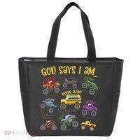 God Says I Am Construction Bible Verse Truck Tote Bag thumb 0