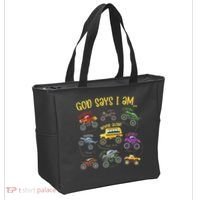 God Says I Am Construction Bible Verse Truck Tote Bag thumb 2