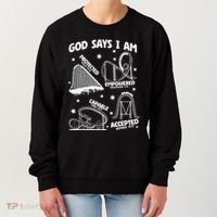 God Says I Am Roller Coaster Lover Christian Women's Sweatshirt thumb 0