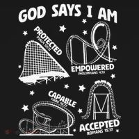 God Says I Am Roller Coaster Lover Christian Women's Hoodie thumb 2