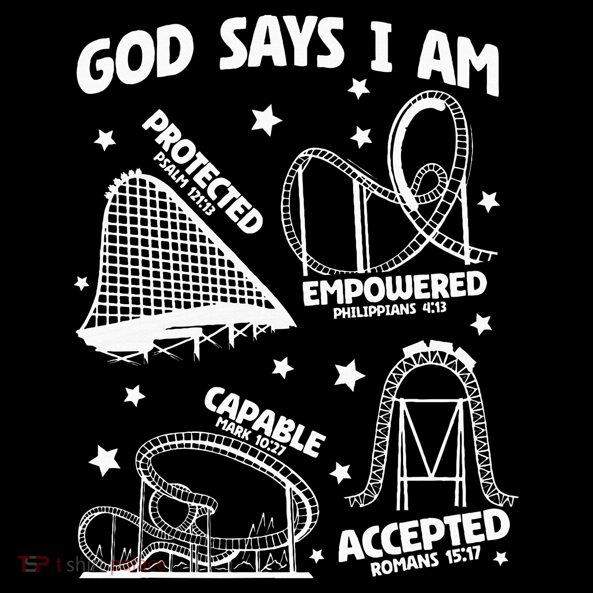 God Says I Am Roller Coaster Lover Christian Women's Hoodie