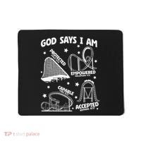 God Says I Am Roller Coaster Lover Christian Mousepad thumb 0