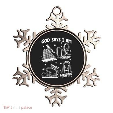 God Says I Am Roller Coaster Lover Christian Ornament