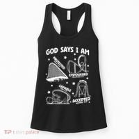 God Says I Am Roller Coaster Lover Christian Women's Tank Top thumb 0