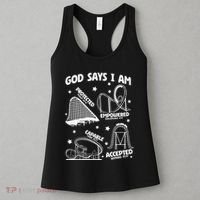 God Says I Am Roller Coaster Lover Christian Women's Tank Top thumb 3