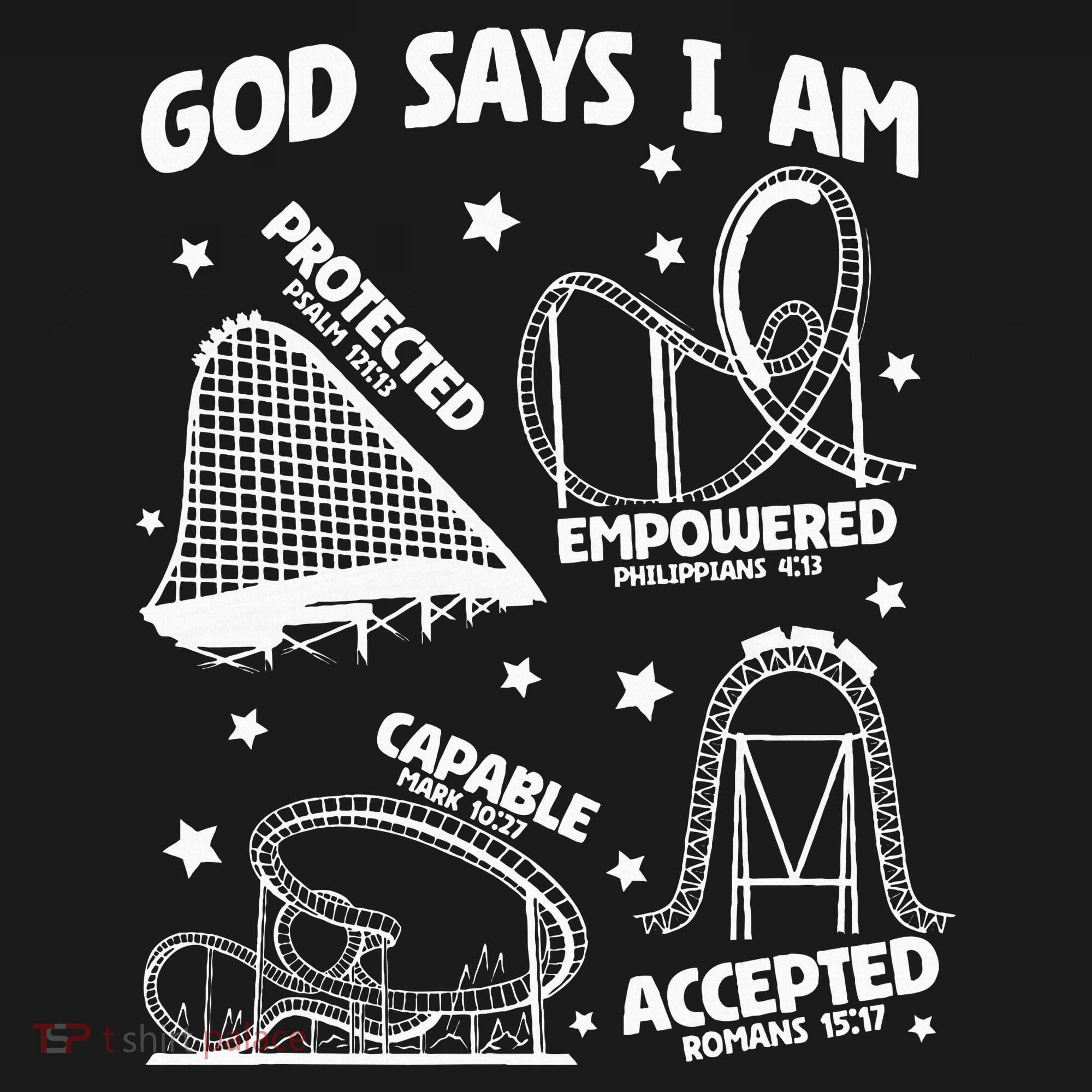 God Says I Am Roller Coaster Lover Christian Women's Tank Top