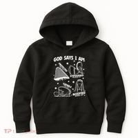 God Says I Am Roller Coaster Lover Christian Kids Hoodie thumb 0