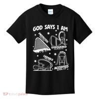 God Says I Am Roller Coaster Lover Christian Kids T-Shirt thumb 0