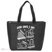 God Says I Am Roller Coaster Lover Christian Tote Bag thumb 0