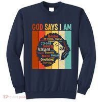 God Says I Am Black Woman Stylish Afro Sweatshirt thumb 0