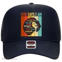God Says I Am Black Woman Stylish Afro Hat thumb 0