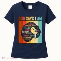 God Says I Am Black Woman Stylish Afro Women's T-Shirt thumb 0