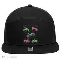 God Says I Am Tractor Lover Christian 7 Panel Mesh Trucker Snapback Hat thumb 0