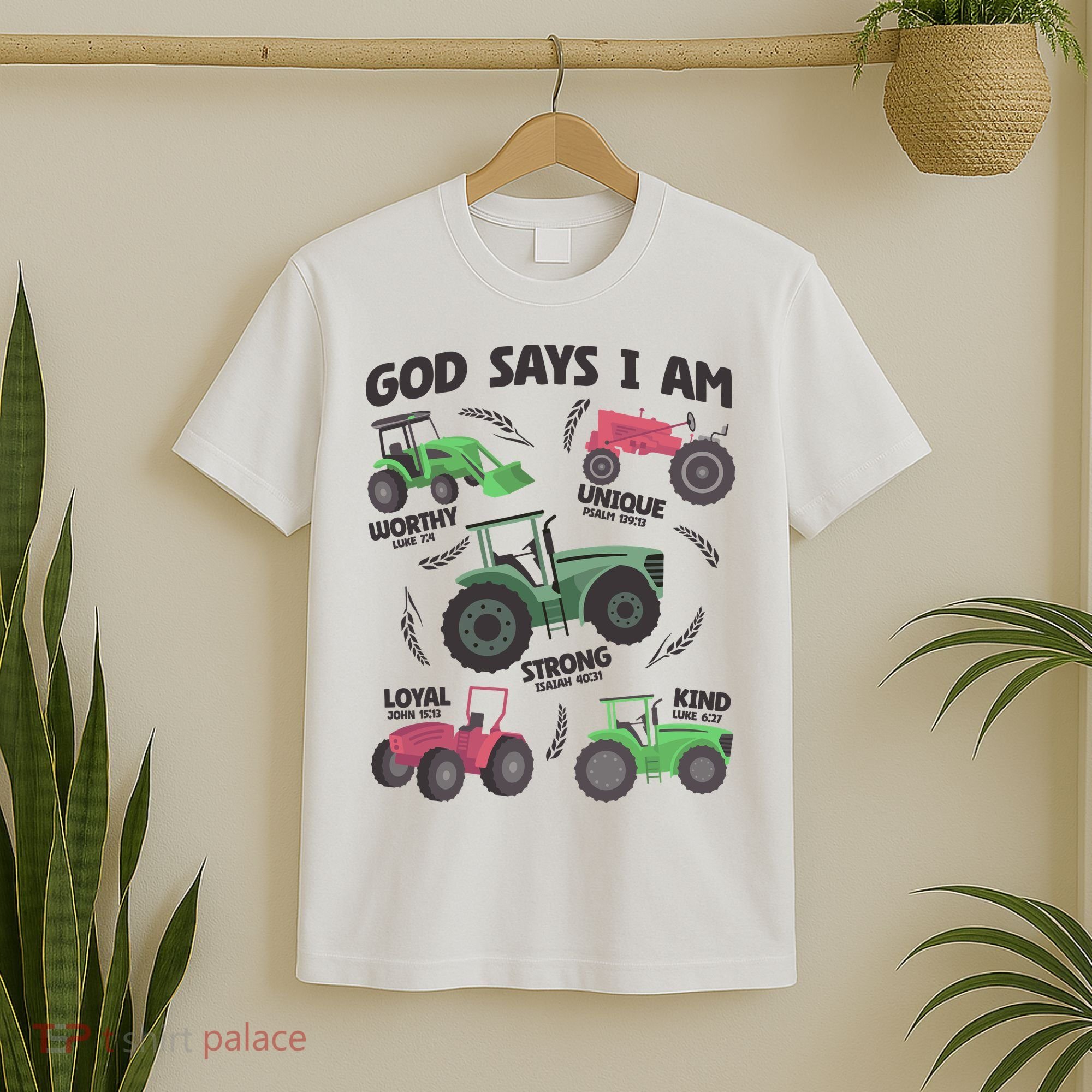 God Says I Am Tractor Lover Christian T-Shirt