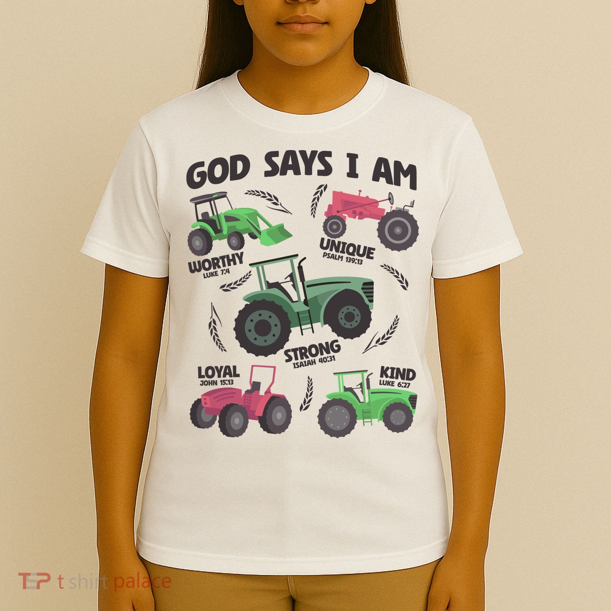 God Says I Am Tractor Lover Christian T-Shirt