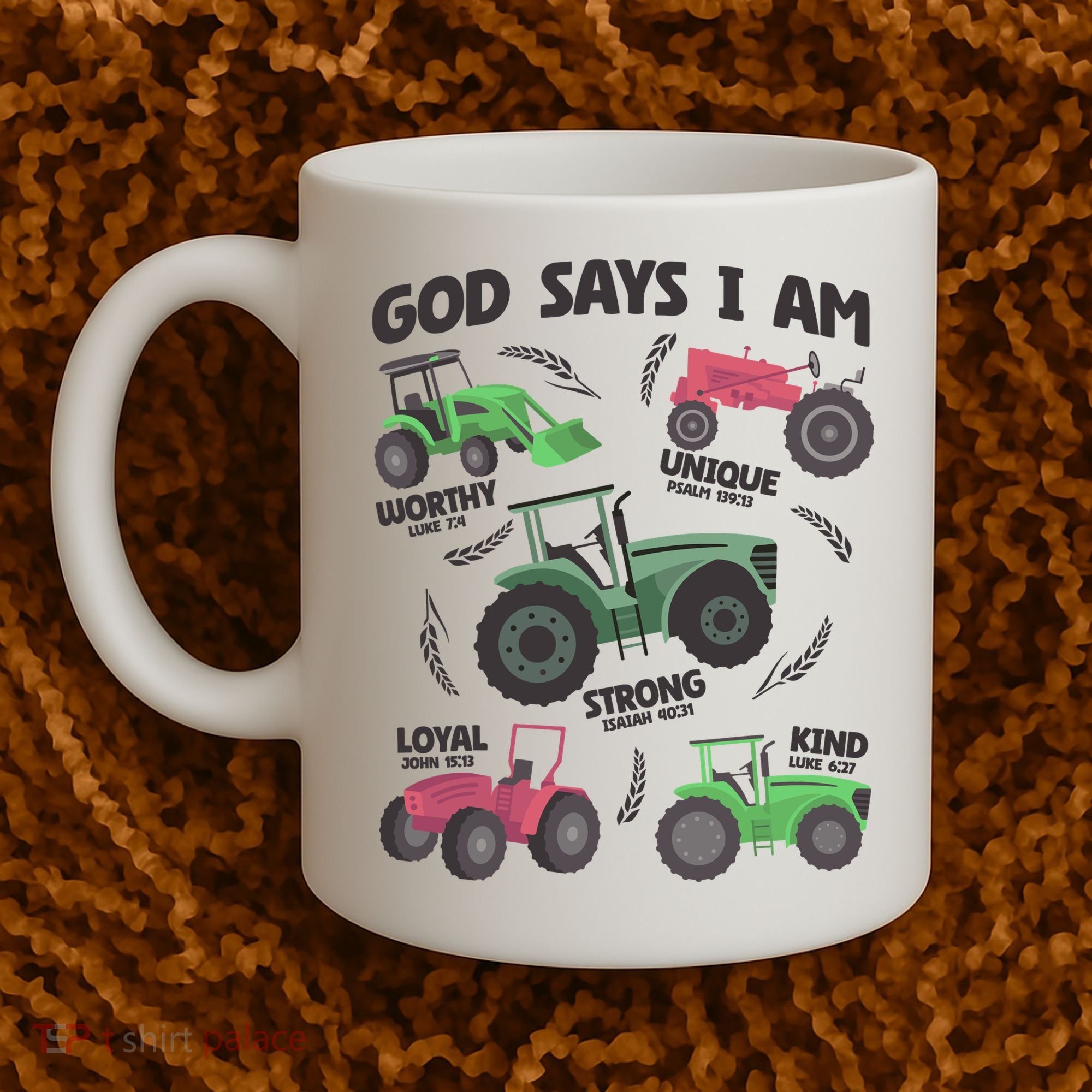 God Says I Am Tractor Lover Christian Coffee Mug