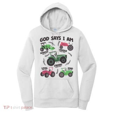 God Says I Am Tractor Lover Christian Women's Hoodie