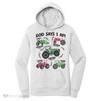 God Says I Am Tractor Lover Christian Women's Hoodie thumb 0