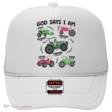 God Says I Am Tractor Lover Christian Hat