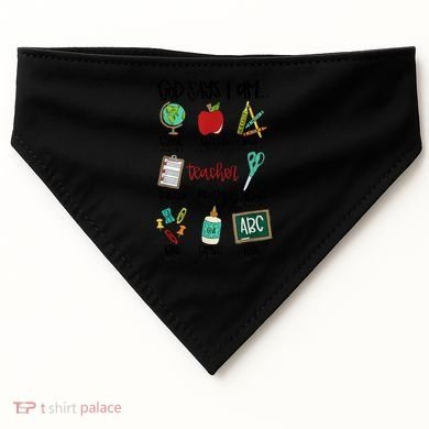 God Says I Am Teacher USA-Made Doggie Bandana